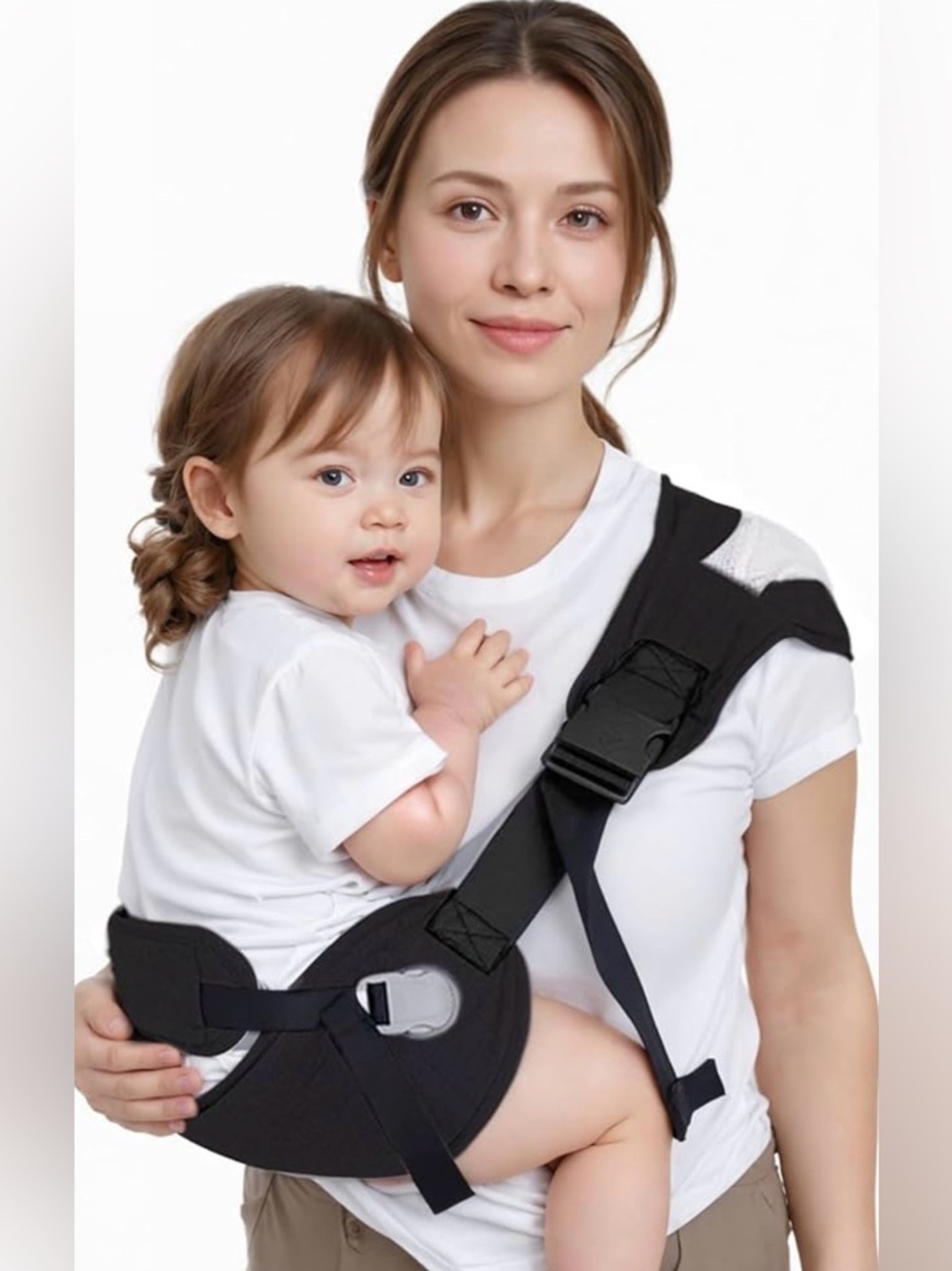 NWOT Black Kids Hip Seat Carrier Belt - Comfortable Baby Carrying Support
